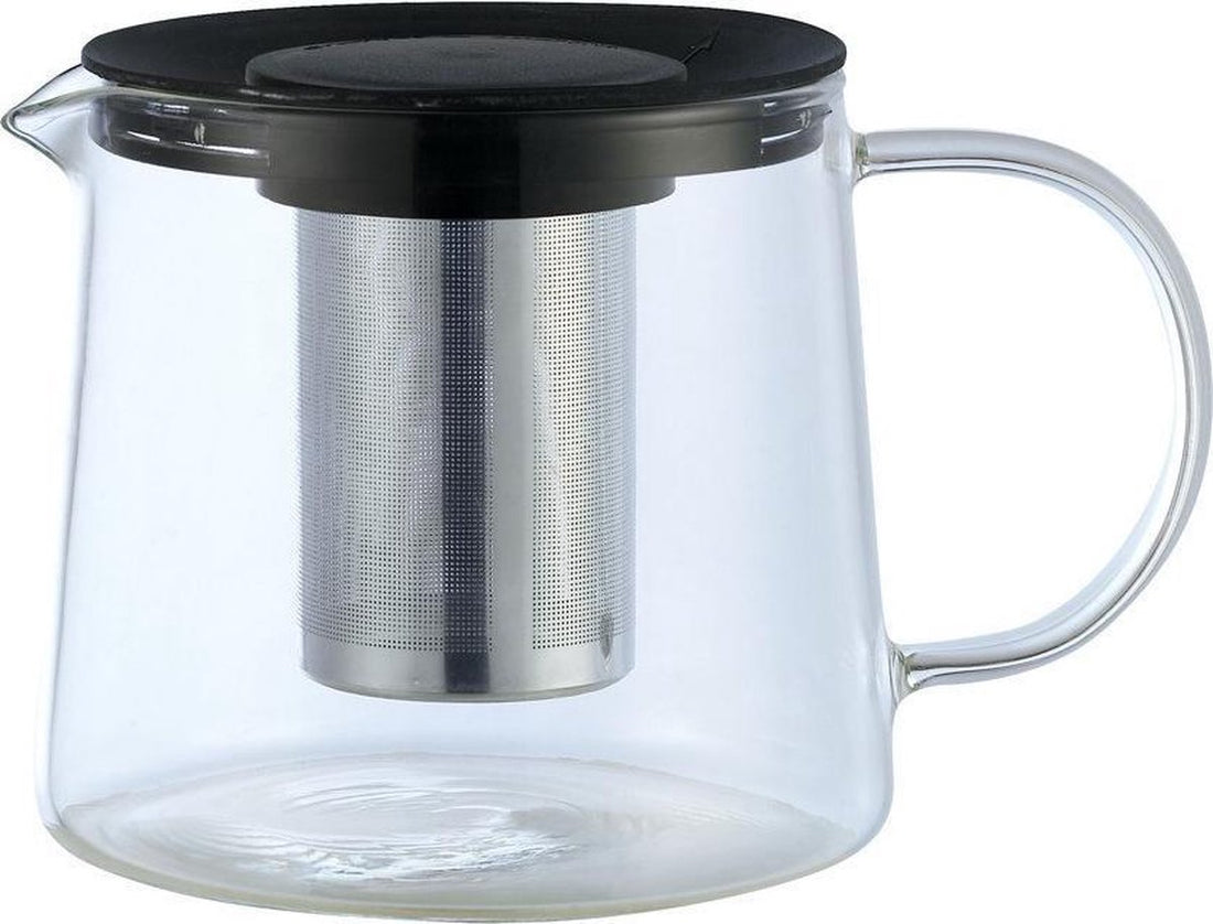 Kinghoff glazen theekan 1,5 liter – met RVS zeteenheid voor kruidenthee