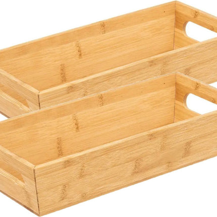 5Five Brotkorb Classic Bakery – 2er-Pack – Bambus – rechteckig – Holzfarbe – 33 x 14 x 7 cm