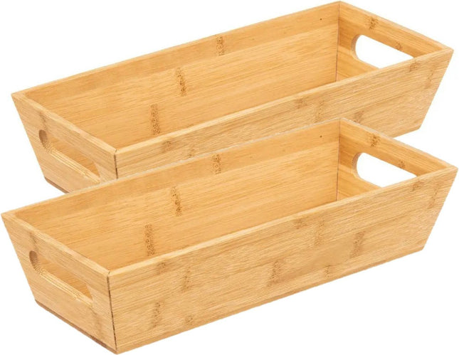 5Five Brotkorb Classic Bakery – 2er-Pack – Bambus – rechteckig – Holzfarbe – 33 x 14 x 7 cm