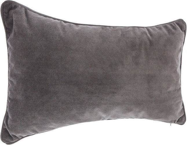 Atmosphera Bank-/Zierkissen Wohnzimmer Sophia - 30 x 50 cm - Dunkelgrau - Polyester - mit Reißverschluss