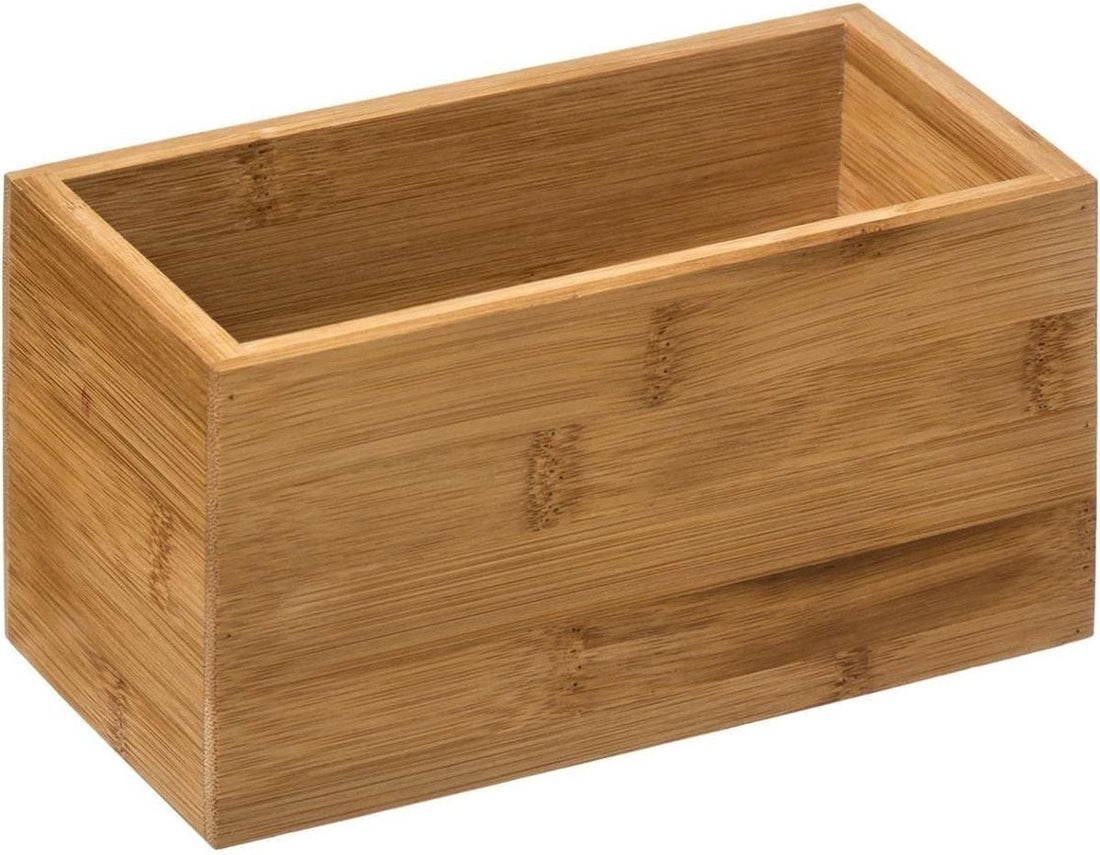 Set of 2x 5five jewelry/makeup holder/box - 18 x 9 x 9.5 cm - bamboo wood - organizer tray