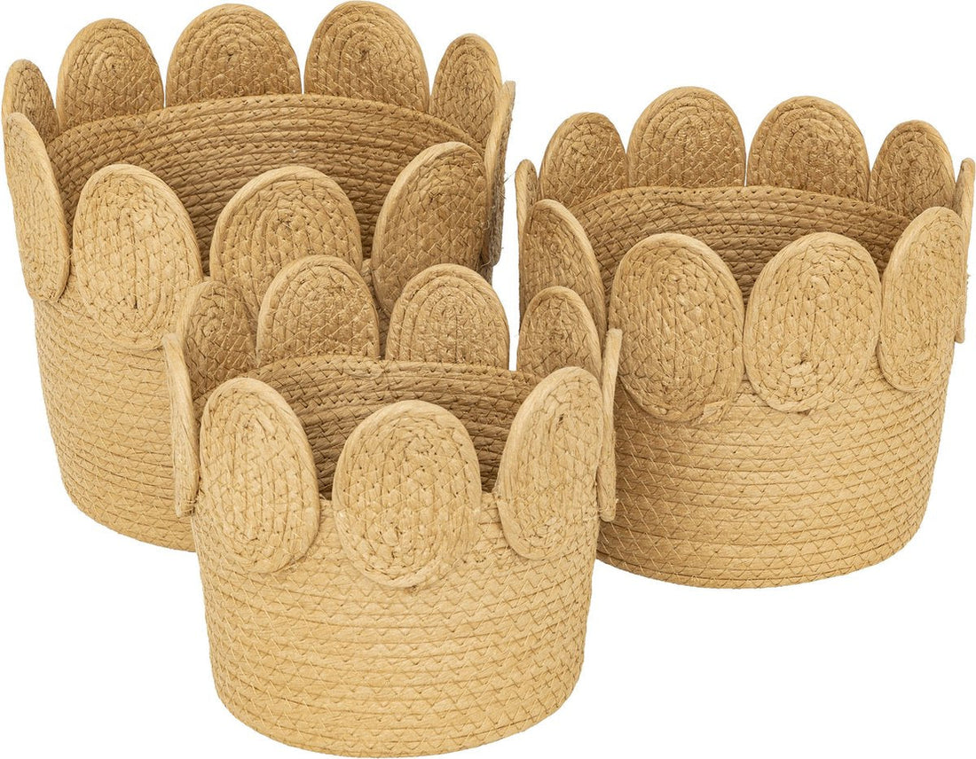 Atmosphera Set of 3 baskets - Ø22 / 26 / 29 cm - Beige