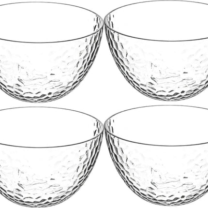 Secret de Gourmet - 4x - Schalen/Schälchen - Kunststoff - transparent - 14 x 8 cm