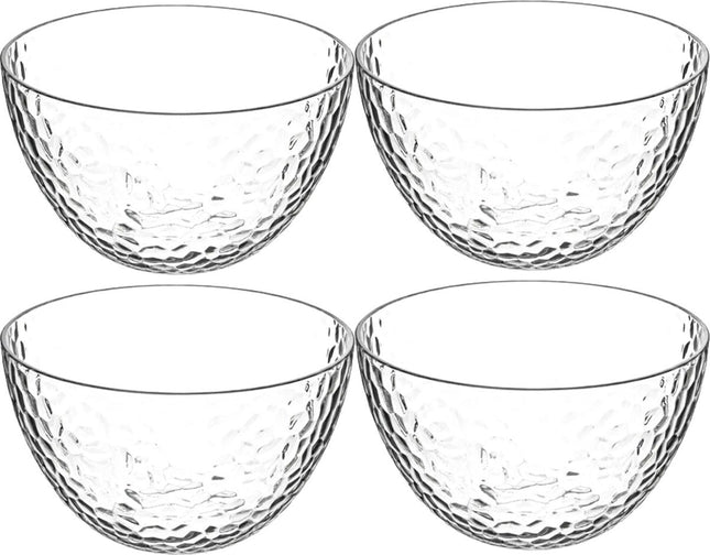 Secret de Gourmet - 4x - Schalen/Schälchen - Kunststoff - transparent - 14 x 8 cm