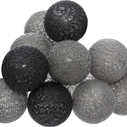 Atmosphera Lichtslinger - 10 verlichte balletjes/bollen - multi kleuren mix - 165 cm - batterijen