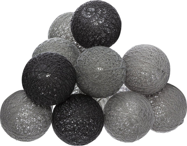 Atmosphera Lichterkette - 10 beleuchtete Kugeln/Bälle - bunte Farbmischung - 165 cm - Batteriebetrieben