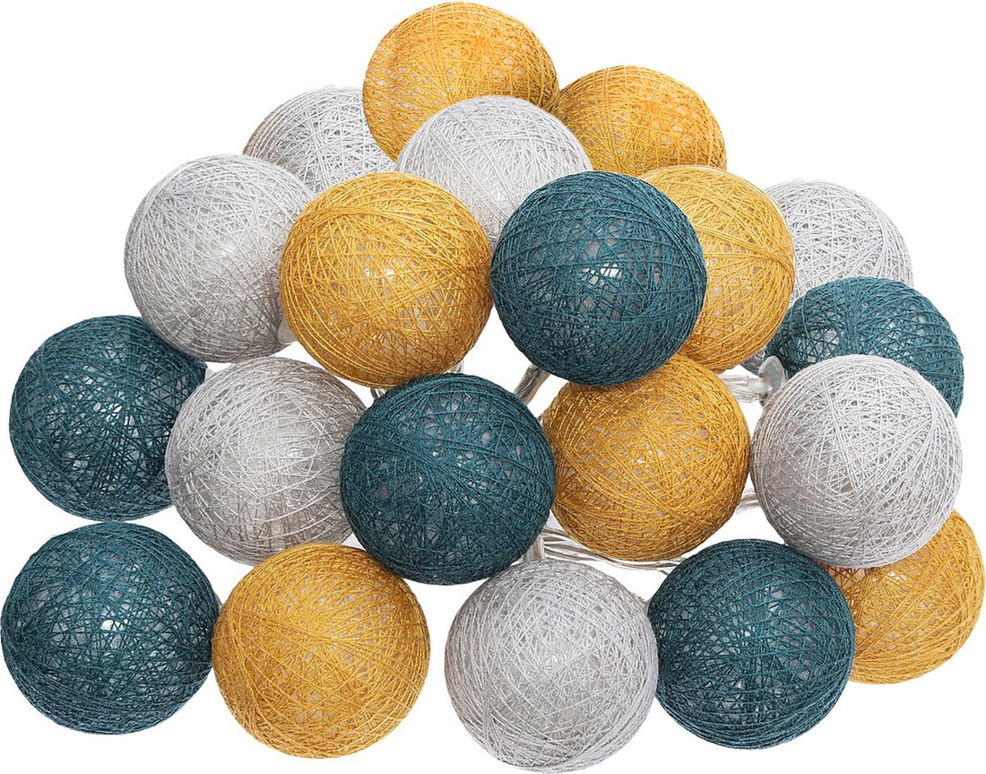 Guirlande lumineuse Atmosphera - 20 boules lumineuses 6 cm - mélange multicolore - 435 cm