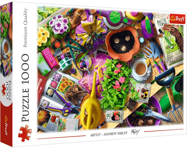 Trefl Puzzle – Garten aufräumen – 1000 Teile – FSC-Karton.