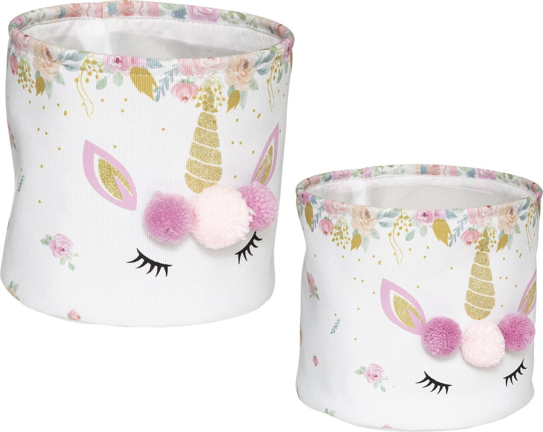 Atmosphera Kids Unicorn Storage - Set of 2 - Storage Basket