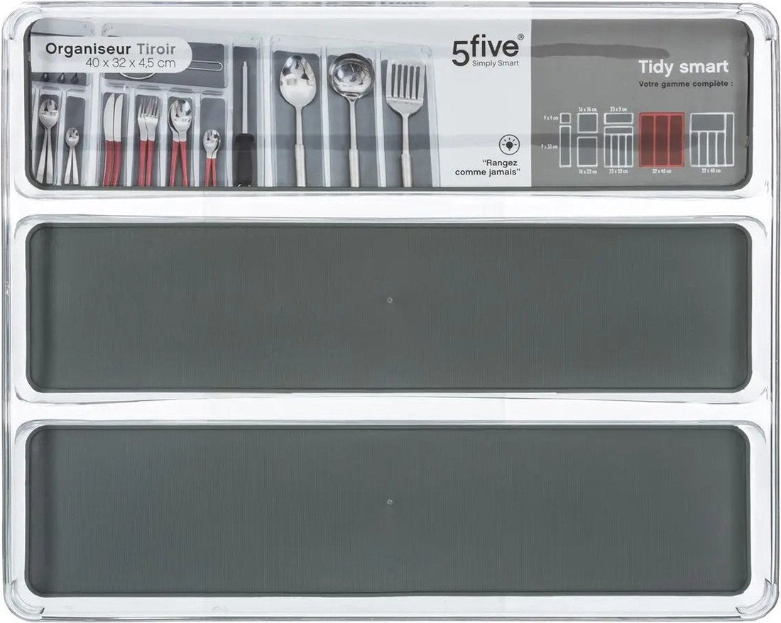 5Five Range-couverts antidérapant 3 compartiments