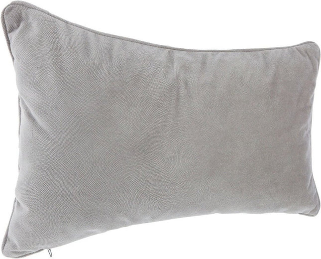 Atmosphera Bank-/Zierkissen Wohnzimmer Sophia - 30 x 50 cm - Silbergrau - Polyester - mit Reißverschluss