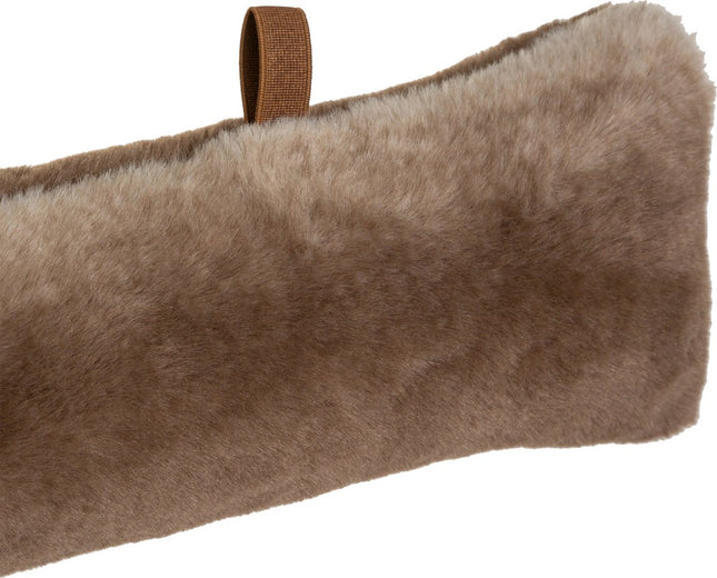 Atmosphera tochtstopper Grizzly van faux bont – bruin, 12 x 90 cm