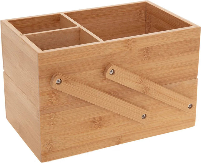 Luxuriöser Make-up Organizer mit 2 Etagen – Bambusholz