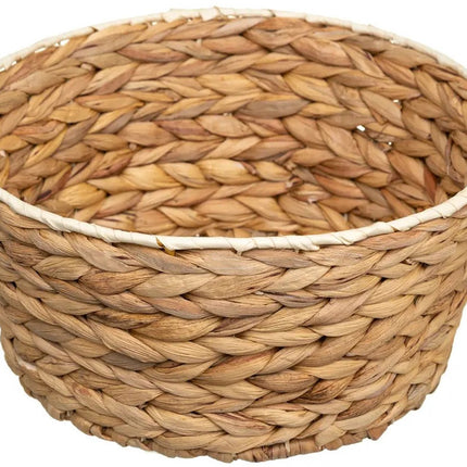 5Five Geflochtenes Körbchen aus Rattan – natur – D36 x H13 cm – rund – Aufbewahrungskorb – Brötchen – Badezimmer