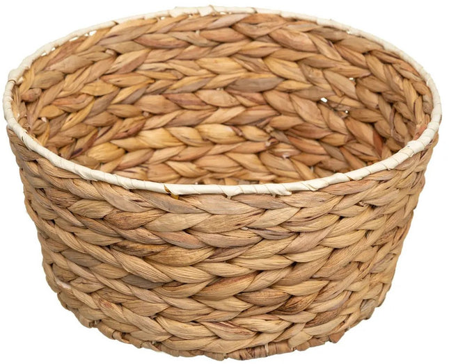 5Five Geflochtenes Körbchen aus Rattan – natur – D36 x H13 cm – rund – Aufbewahrungskorb – Brötchen – Badezimmer