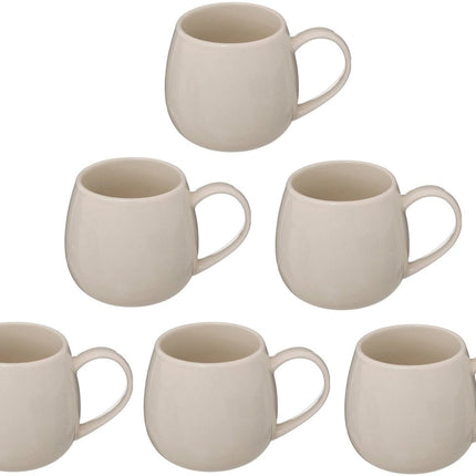 Set aus 6 Kaffeetassen 30 cl - Weiß - Newbone - Mit Henkel - Stilvoll und Langlebig