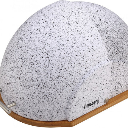 Klausberg 7094 - Broodtrommel - marmer kleur - Acryl - bamboe
