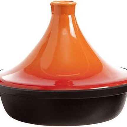 Tajine zwart-oranje - ø25cm - geschikt voor inductie