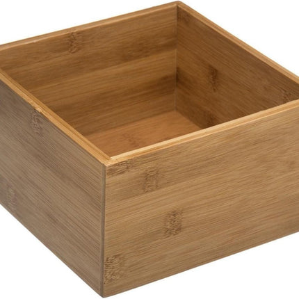 Schmuck-/Make-up-Halter/Box 18 x 18 x 9,5 cm aus Bambusholz - Organizer