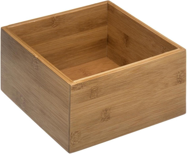 Schmuck-/Make-up-Halter/Box 18 x 18 x 9,5 cm aus Bambusholz - Organizer