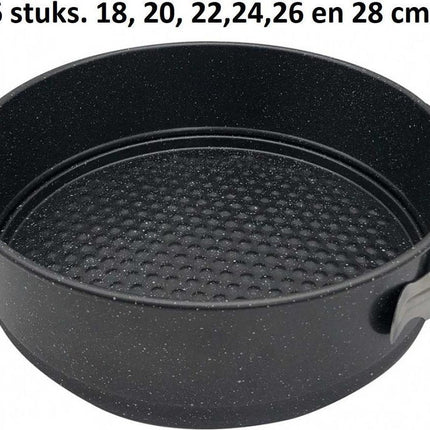 Kinghoff 154647 - Springform-Set 18 - 20 - 22 - 24 - 26 und 28 cm - 6 Stück