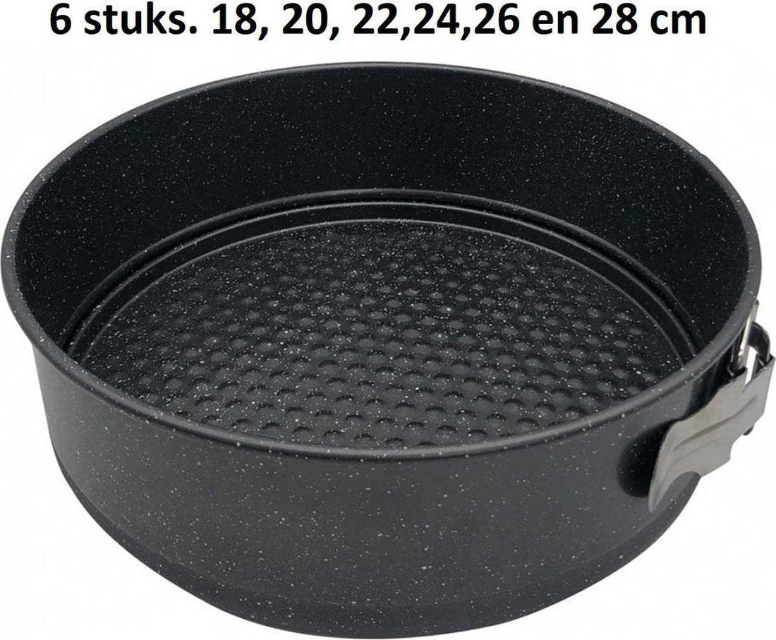 Kinghoff 154647 - Lot de 6 moules à charnière de 18, 20, 22, 24, 26 et 28 cm