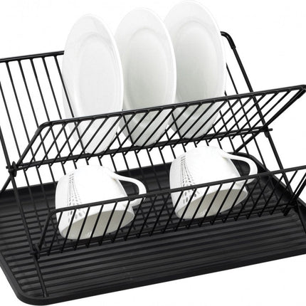 Kinghoff 1356 - afdruiprek met lekbak - zwart