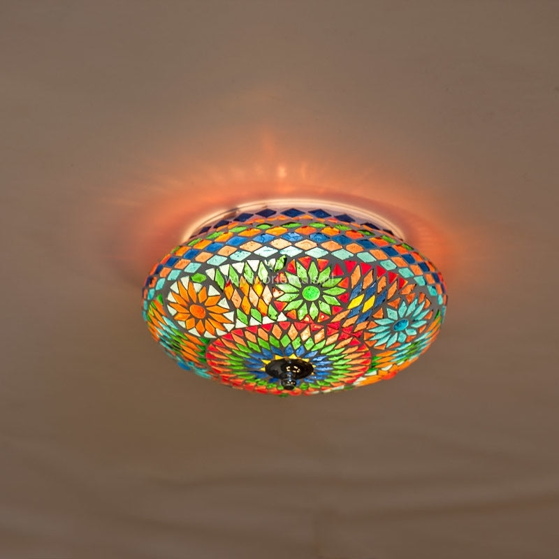 Plafonnier Oriental Multicolore Ø25 - plafonnier