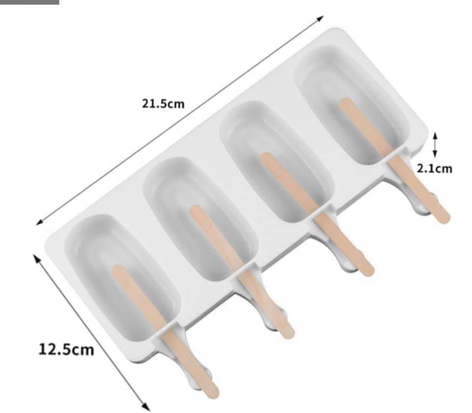 Moule à chocolat en silicone pour glaces Magnum, avec 50 bâtonnets