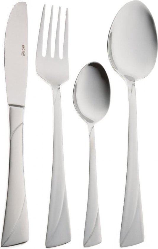 Kinghoff 1350 - ménagère 24 pièces - 6 personnes - mat - acier 18/10