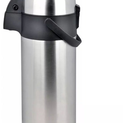 Kinghoff Tischthermoskanne mit Pumpe - Edelstahl-Thermoskanne 3,0 Liter (KH1467) - Hält Getränke stundenlang warm oder kalt - Praktische Knopfbedienung