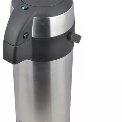 Kinghoff Tischthermoskanne mit Pumpe - Edelstahl-Thermoskanne 3,0 Liter (KH1467) - Hält Getränke stundenlang warm oder kalt - Praktische Knopfbedienung