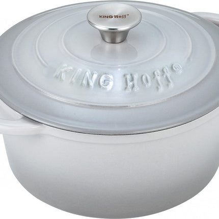 Kinghoff gietijzeren braadpan - Ø21 cm - 2.4L - grijs - emaille