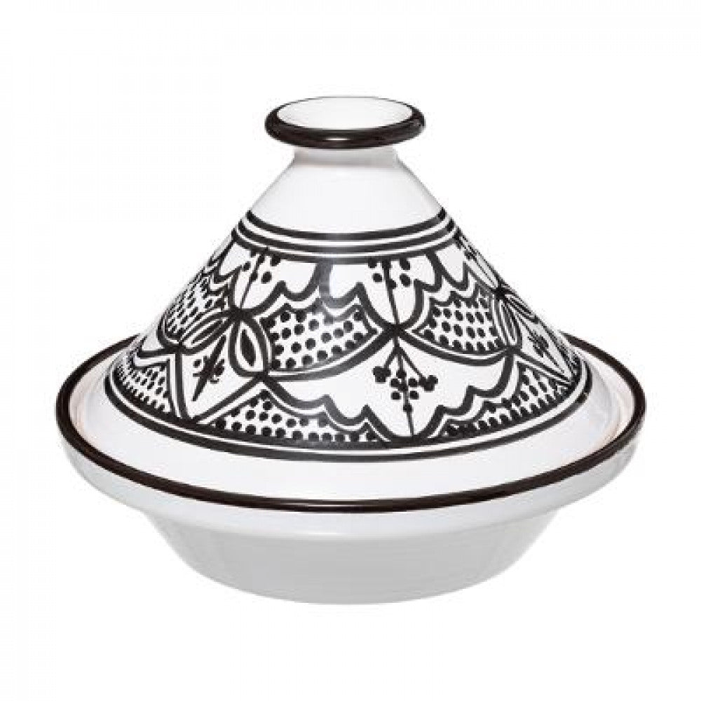 Tajine noire et blanche Ø 27 cm