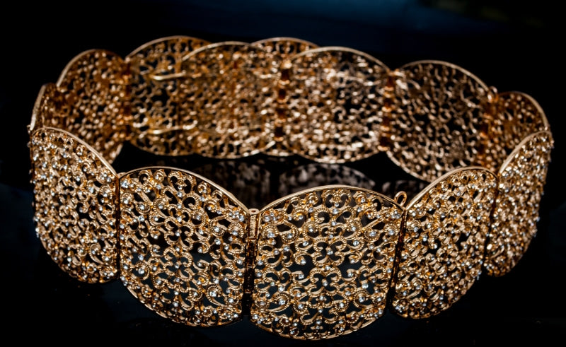 Ceinture ovale dorée