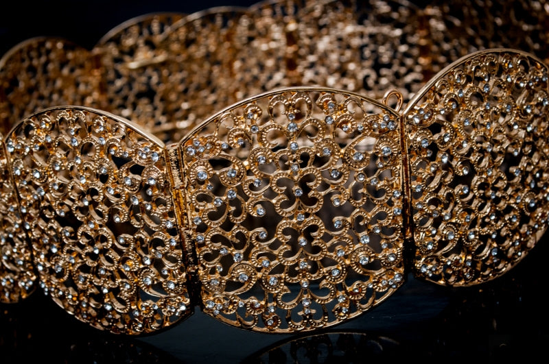 Ceinture ovale dorée