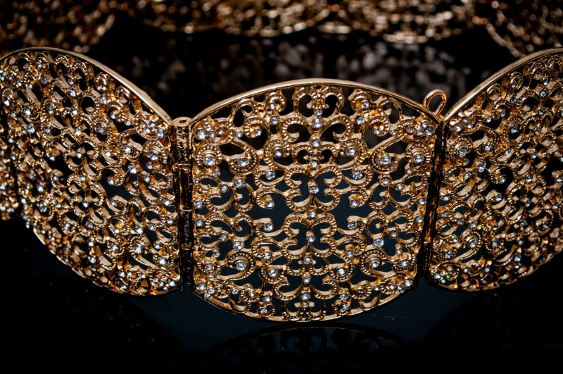 Ceinture ovale dorée