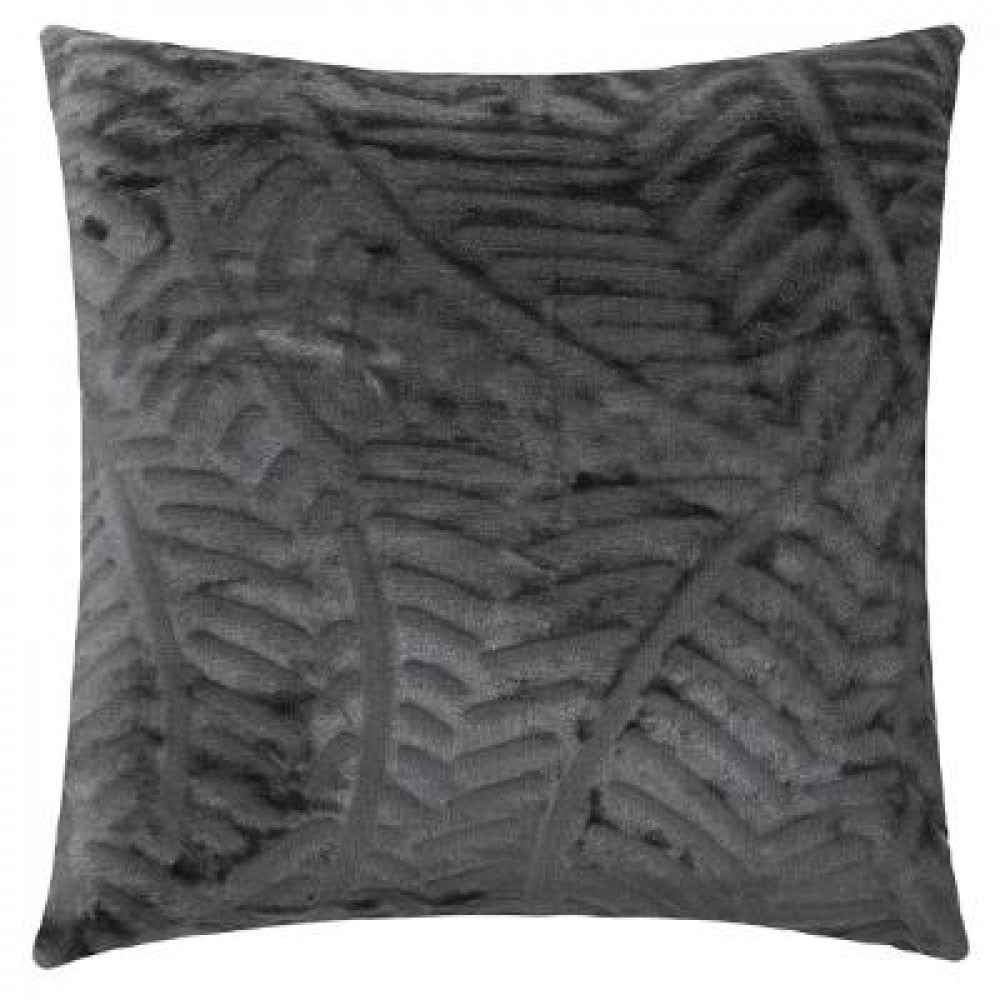 Coussins gris anthracite motif palmier