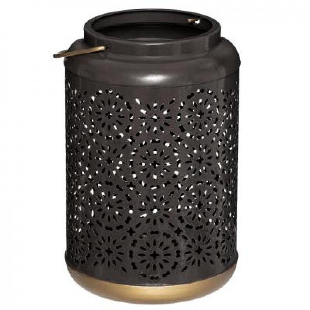 Lantern - Lantern Black Metal - Height 19 cm