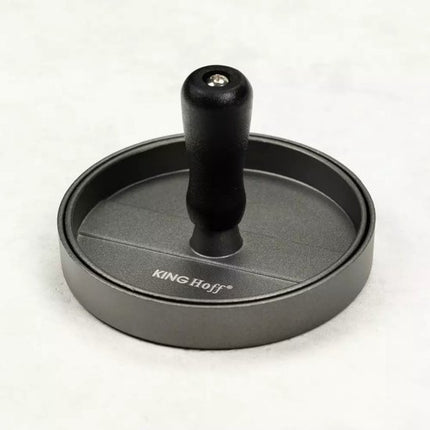 Kinghoff Hamburgerpresse - Aluminium - Ø12 cm - Mit Antihaftbeschichtung und Rillenmuster - Modell KH1740