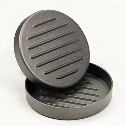 Kinghoff Hamburgerpresse - Aluminium - Ø12 cm - Mit Antihaftbeschichtung und Rillenmuster - Modell KH1740
