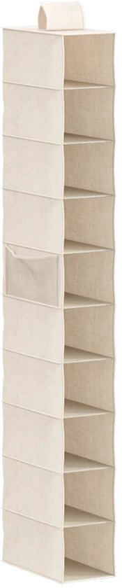 Organisateur de penderie suspendu 10 compartiments Five® - Dressy + - Beige