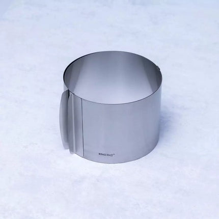 Kinghoff KH1792 - Verstellbarer Tortenring - Rund - Durchmesser 16 bis 30 cm - Höhe 12 cm - Hochwertiger Edelstahl - Satin-Finish - Kuchenform - Tortenform - Backform