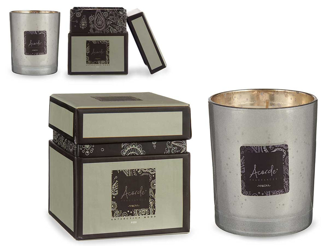 Bougie parfumée Makoya Blommor Argent (8 x 9 x 8 cm)