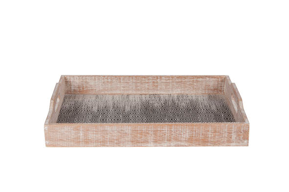 Hölzernes Splash-Serviertablett-Set, 2-teilig