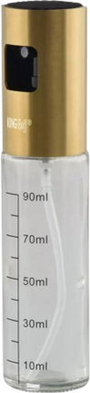 Oliespray - Olie Spray Fles - Olie & Azijn Verstuiver - RVS en Glas - 100ml - 4 x 18 cm - Goud