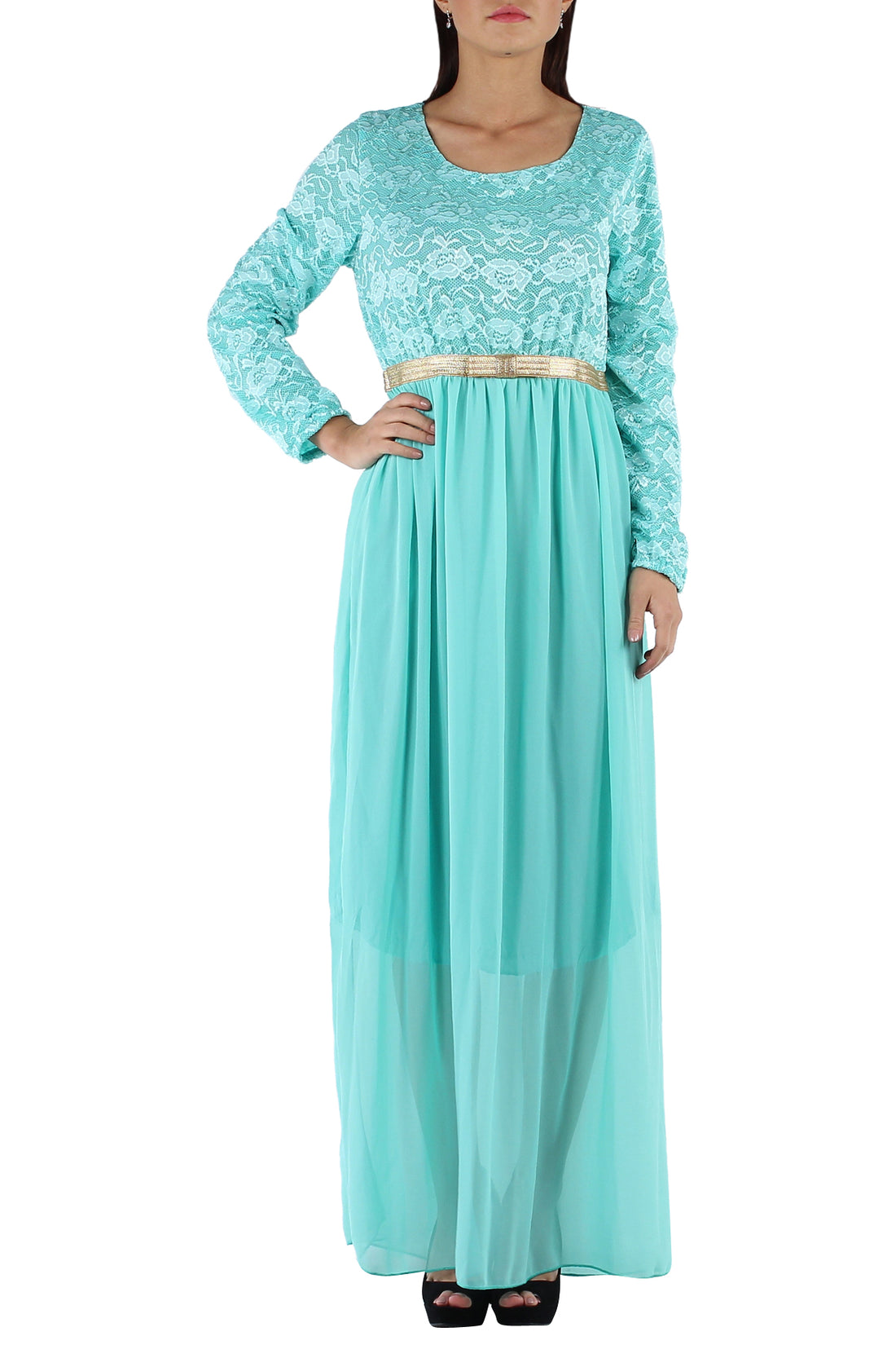 Robe longue-Aigue-marine