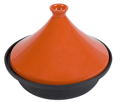 Cosy&Trendy Tajine - Geschikt voor inductie - zwart/oranje - Ø 30 cm