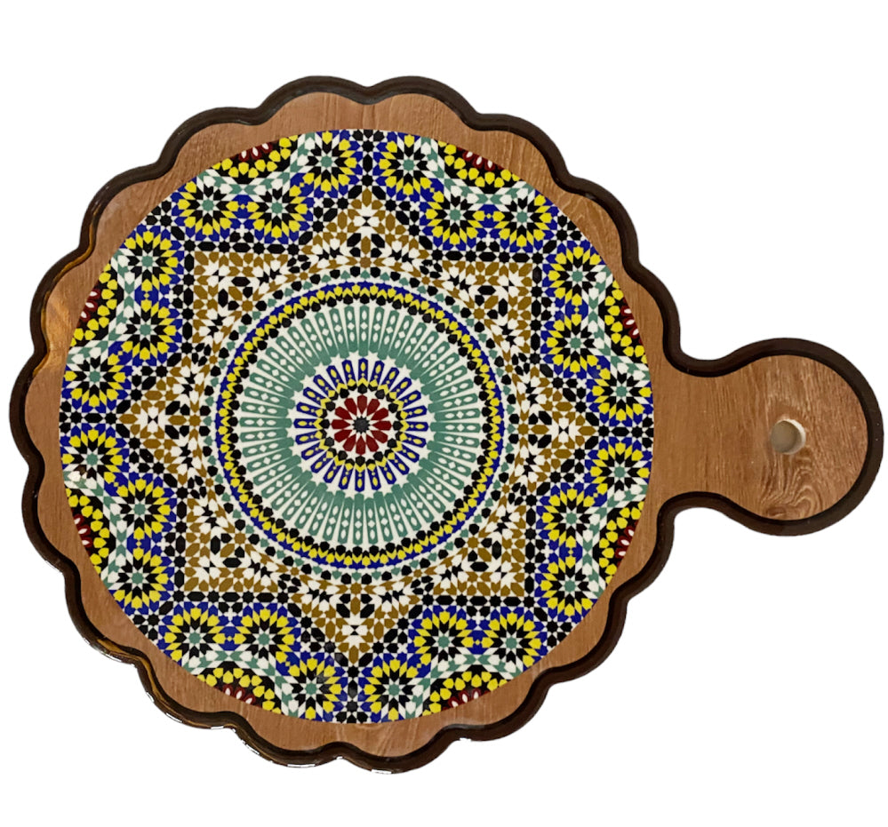 Poignée de dessous de verre marocain géométrique Ø18