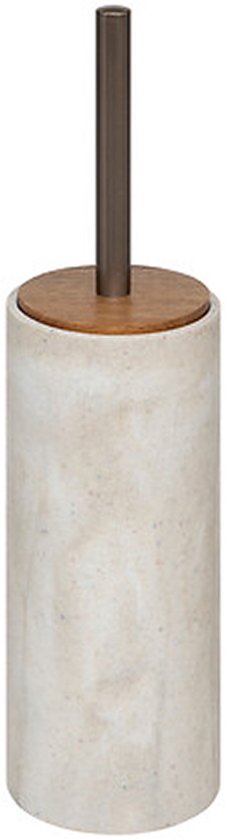 5Five Toilettenbürste Como Marble - im Halter - Kunststein - weiß - 10 x 37 cm - Bad-/Toilettenzubehör